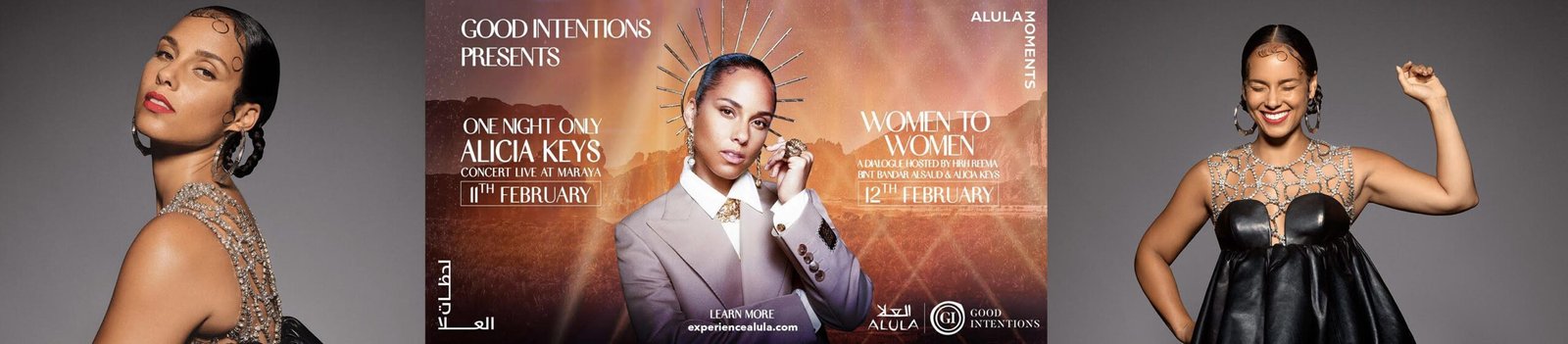 For the First Time – Superstar Alicia Keys To Perform At Maraya In AlUla, Saudi Arabia Good Intentions Presents Superstar Alicia Keys “One Night Only” At Maraya In AlUla