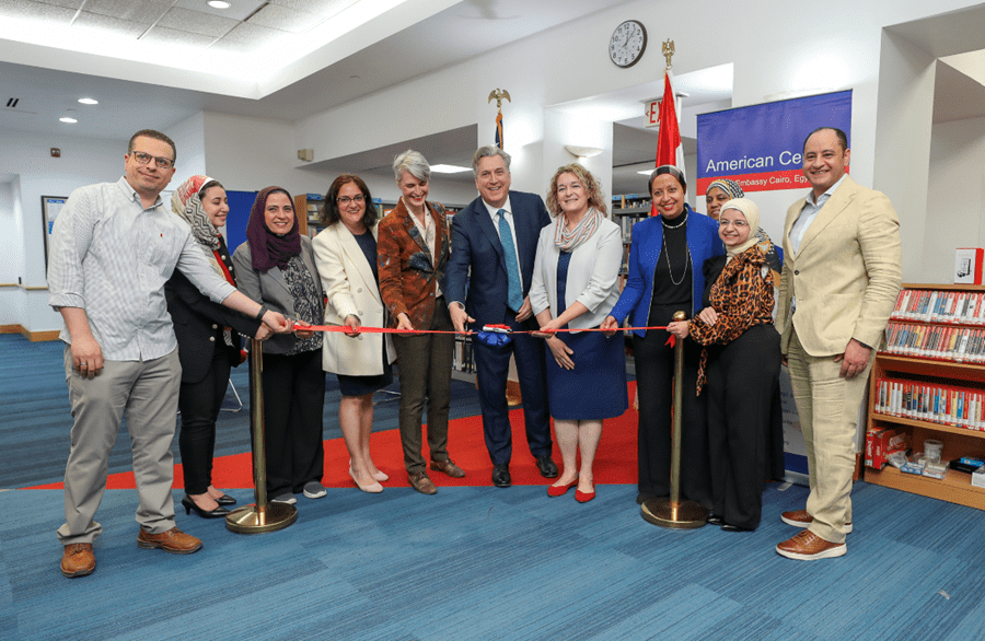 The American Center Cairo Reopens to Visitors Following the COVID-19 Pandemic at the U.S. Embassy, Cairo