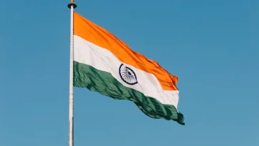 flag hanging on pole